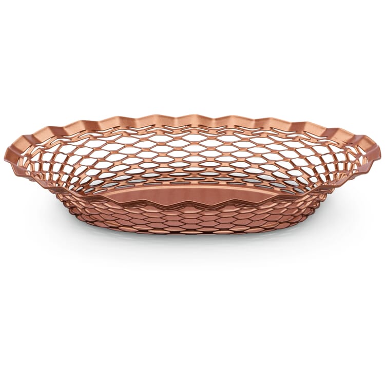 Französischer Brotkorb oval klein, Kupferfarben
