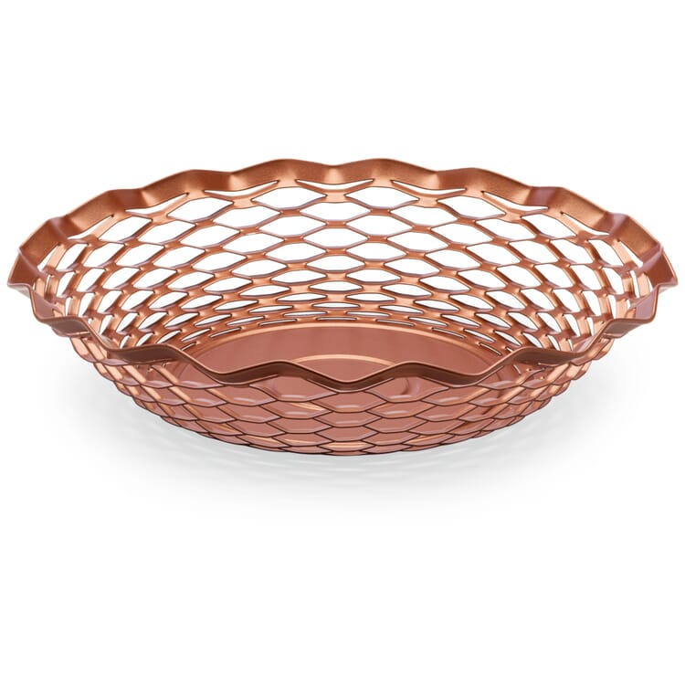 Franse broodmand rond, Koperen kleuren