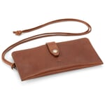 Small cowhide shoulder bag, brown