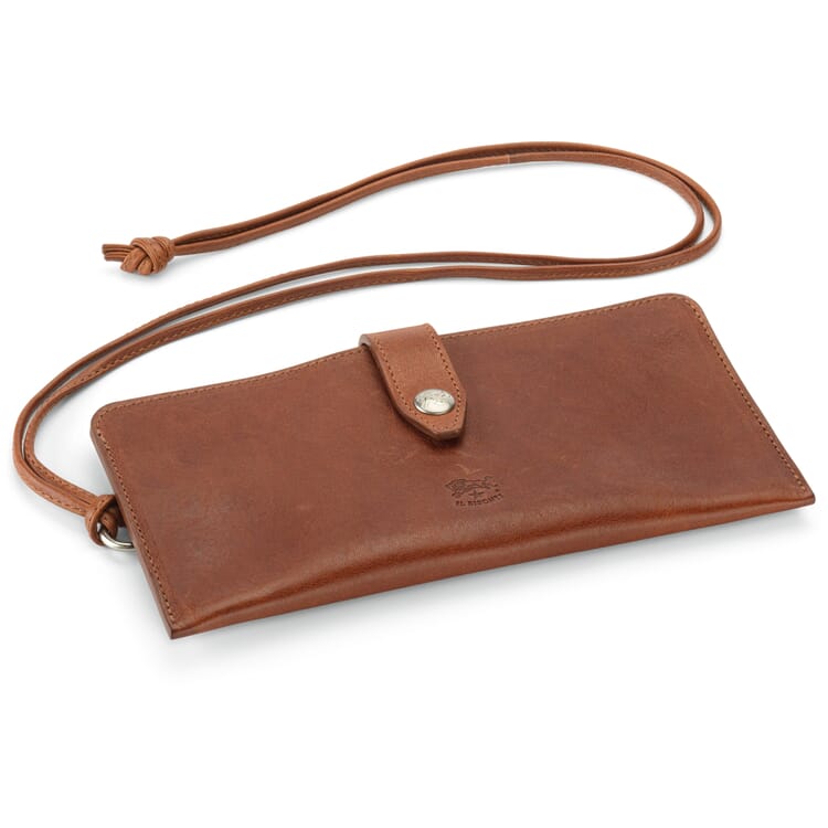Small cowhide shoulder bag, brown