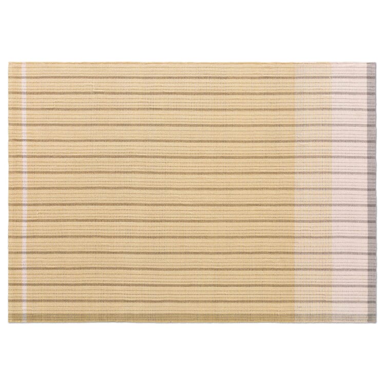 Tapis réversible laine-lin, Jaune