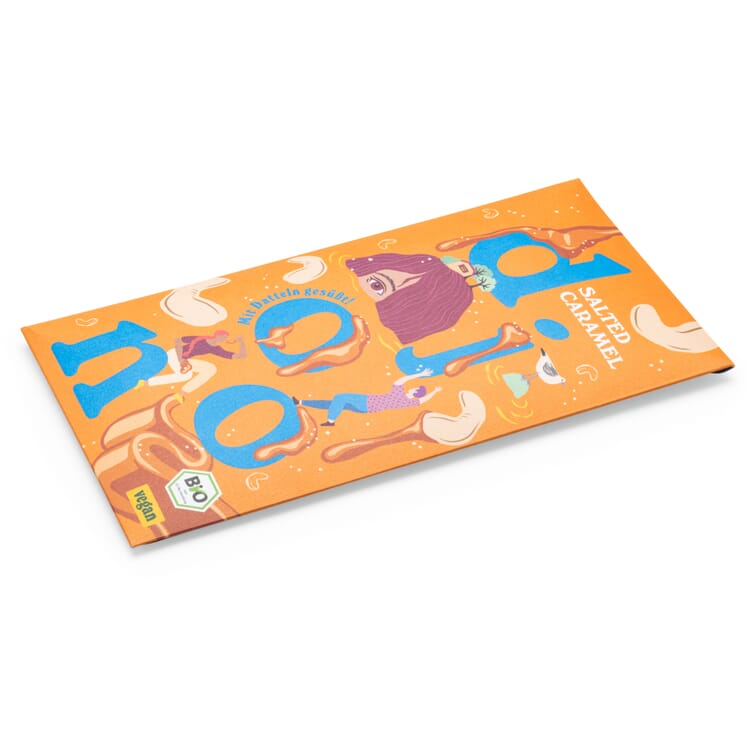 Chocolade met gezouten karamel en dadels