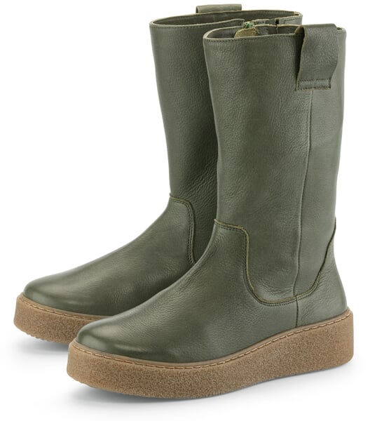 Women’s Leather Boots Olive