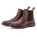 Bottes Chelsea pour homme Rouge bordeaux