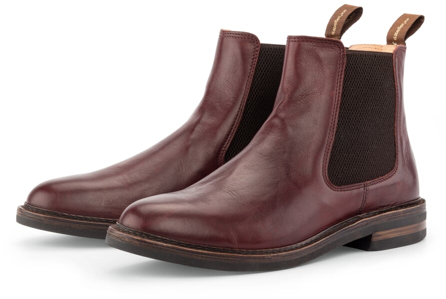 Herren-Chelseaboot Bordeauxrot