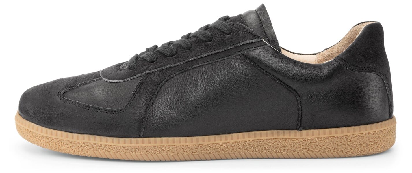 Herrensneaker Nubukleder Schwarz