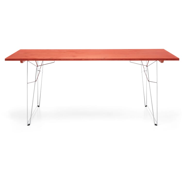 Table et chaise longue LTL Plateau, RAL 2002 Orangé sang