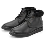 Women’s Lined Leather Boots Black