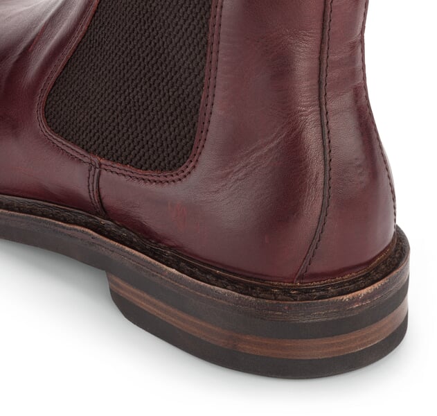 Bottes Chelsea pour homme Rouge bordeaux, vue détaillée