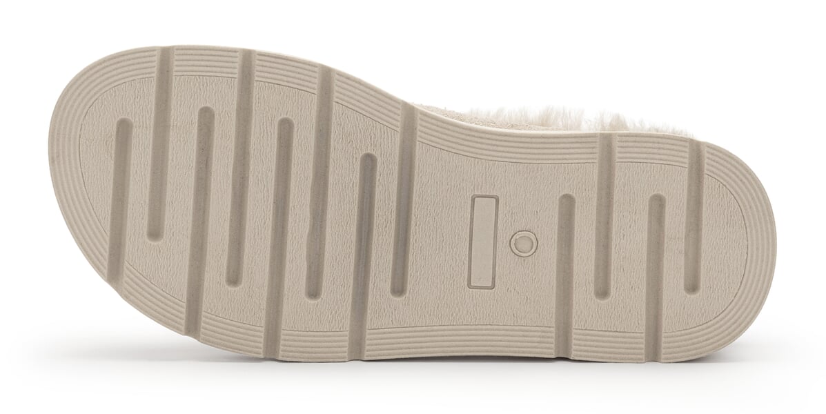 Damenhausschuh Veloursleder Beige