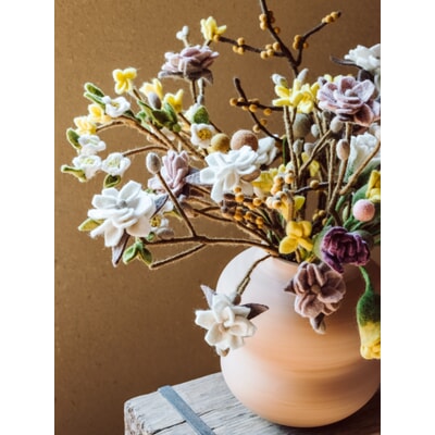 Magnolienzweig Filz, Rosa
