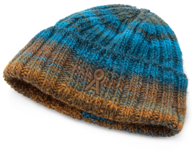 Strickmütze dégradé Cognac-Petrol
