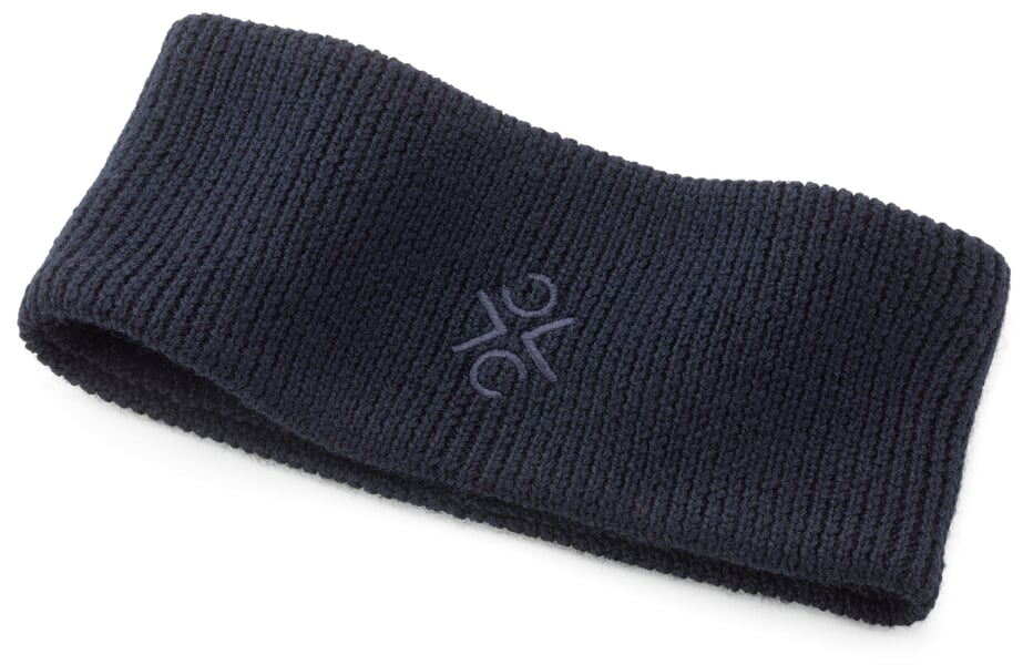 Stirnband gestrickt Dunkelblau