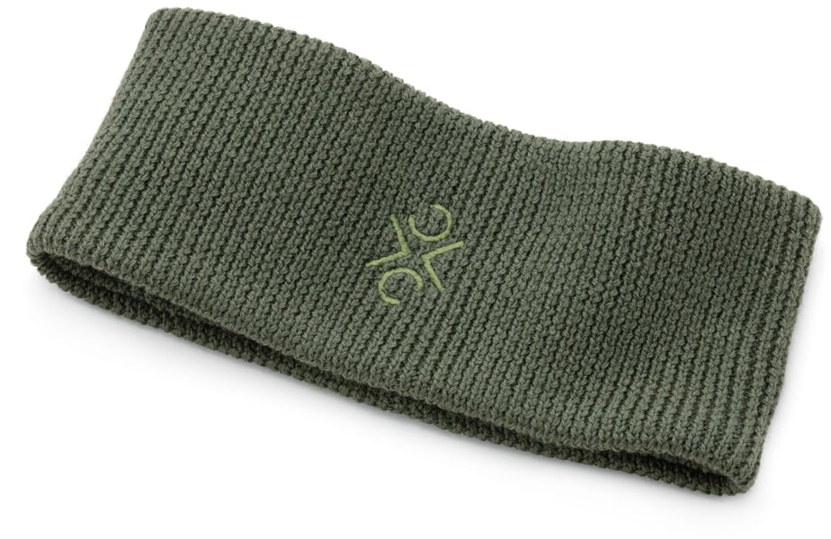 Stirnband gestrickt Oliv