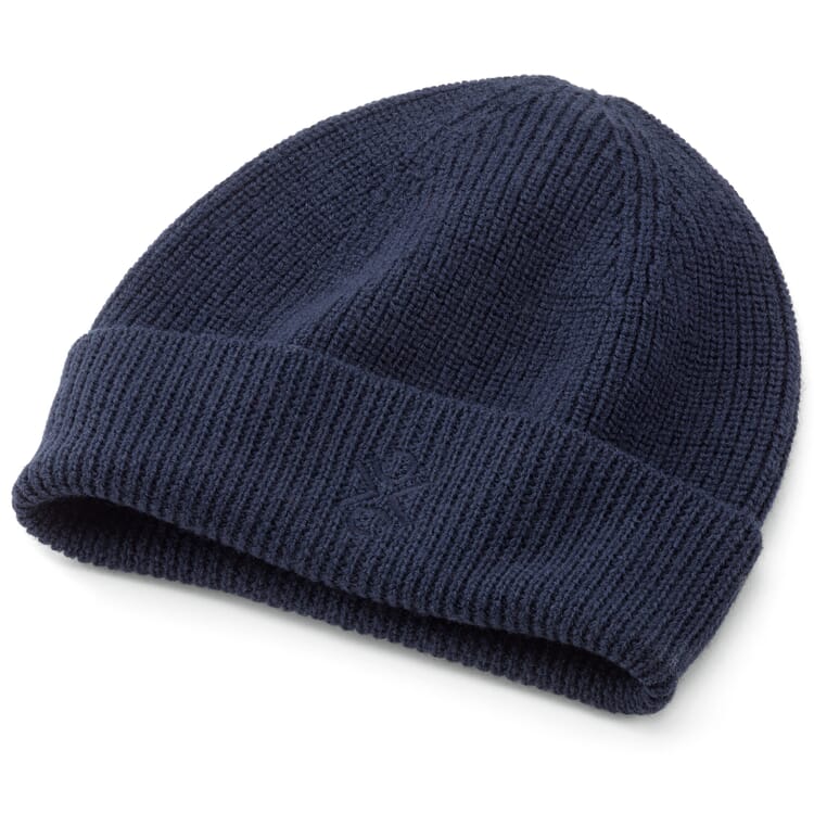 Bonnet en laine tricoté, Bleu