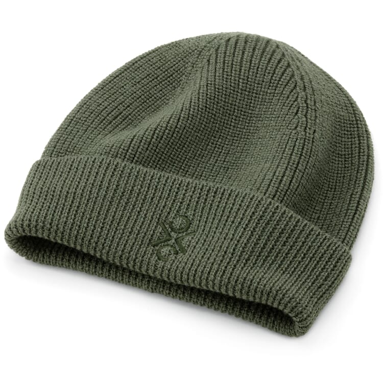 Wool Knit Hat, Olive green