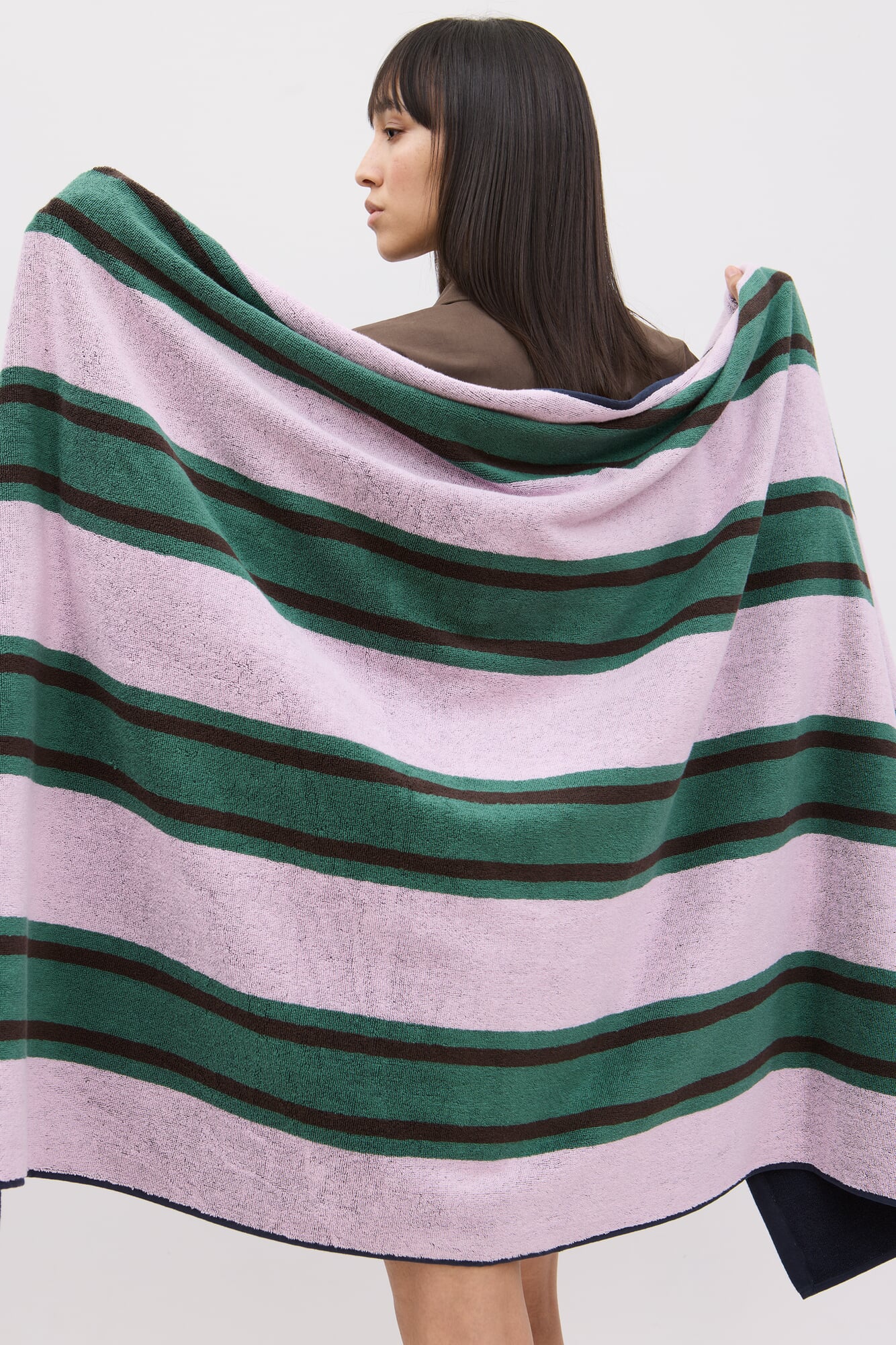 Beach terry, Green-purple, Beach towel | Manufactum