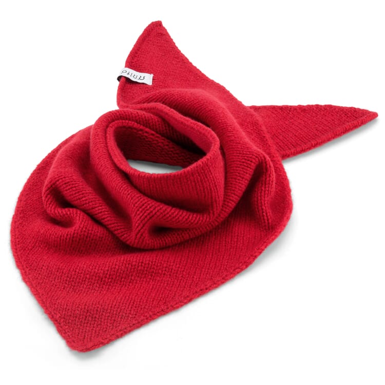 Bufanda de punto de cachemira, roja