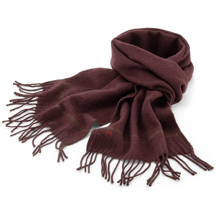 Bufanda de lana n.º 855, rojo vino