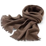 Sciarpa in cashmere e seta, marrone