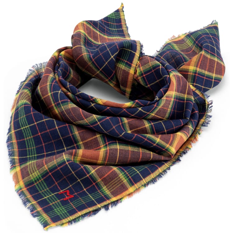 Foulard n. 844, blu-giallo curry