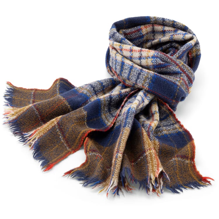 Sciarpa di lana a quadri n. 803, Blu