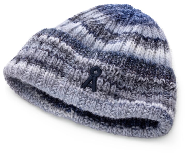 Bonnet en tricot dégradé Bleu-gris