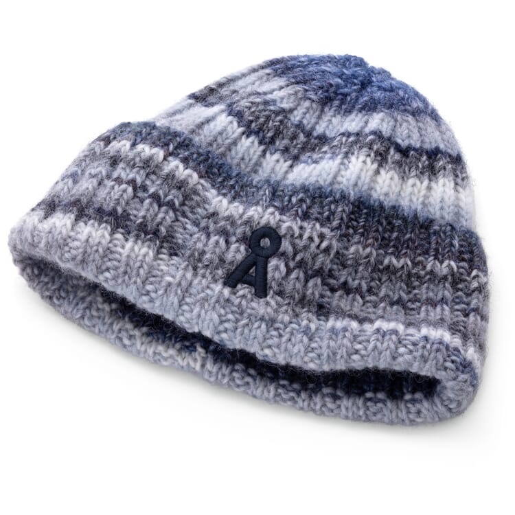 gebreide muts met kleurverloop, Blauw-grijs