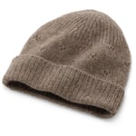 Bonnet en cachemire et soie, marron clair