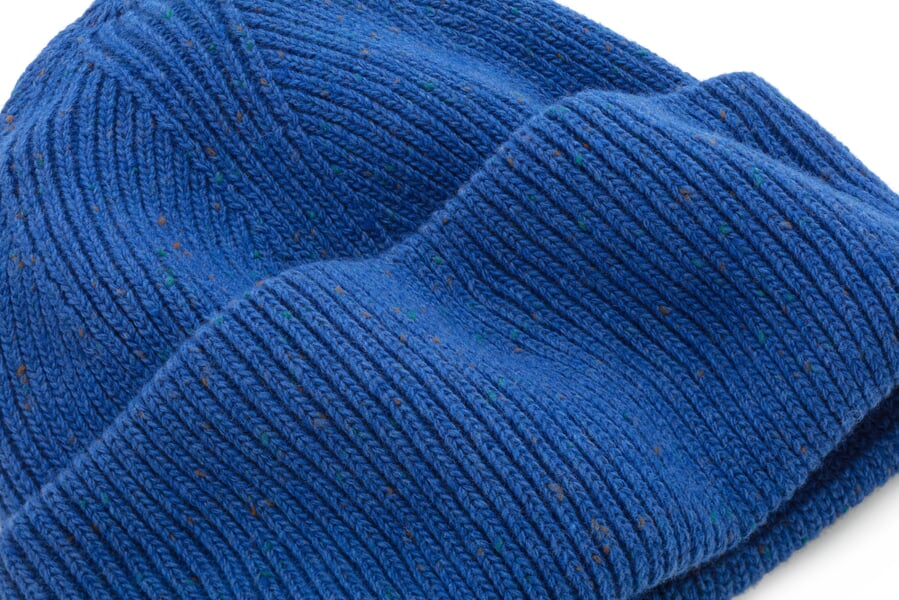 Strickmütze Electric Blue, Detailsicht