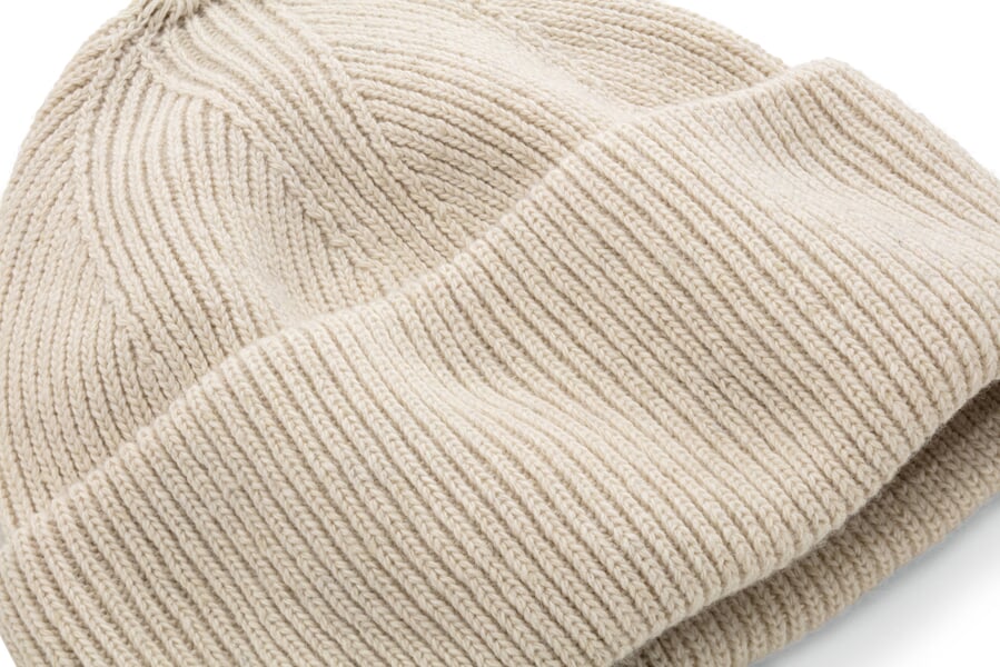 Strickmütze Natur, Detailsicht