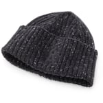 Strickmütze Baumwolle-Wolle, Schwarz