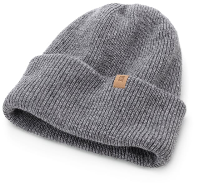 Bonnet en laine et cachemire, gris chiné