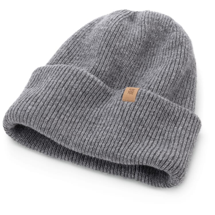 Bonnet en laine et cachemire, gris chiné