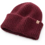 Gorro de punto acanalado con baby alpaca Rojo