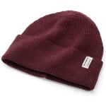 Strickmütze Merinowolle Weinrot