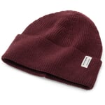 Bonnet tricoté en laine mérinos Bordeaux