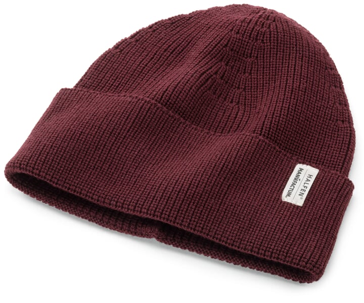 Merinowool Knit Hat Wine red