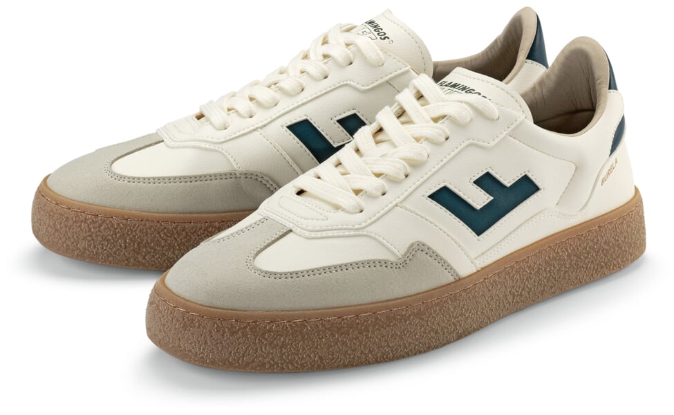 Herensneaker Burela Wit-groen