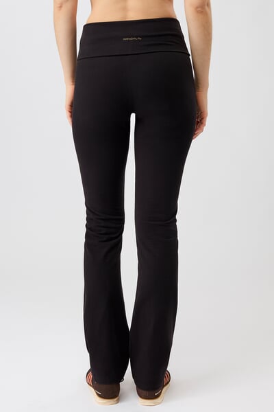 Freizeit-Leggings mit Rollbund Schwarz
