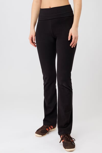 Freizeit-Leggings mit Rollbund Schwarz