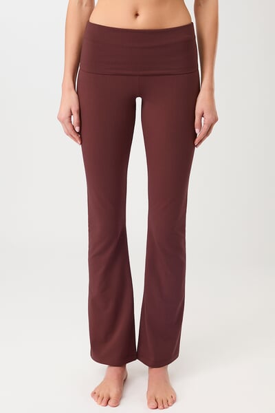 Freizeit-Leggings mit Rollbund Dunkelrot