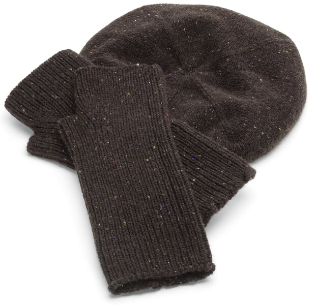 baret" Bruin tweed