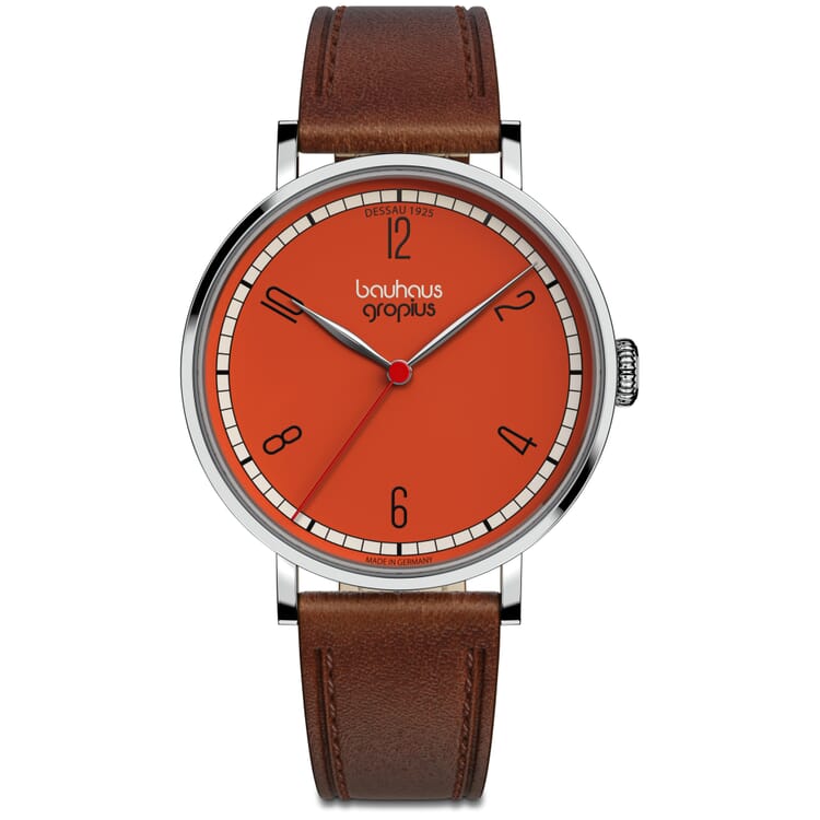Wristwatch Dessau 1925 Ø 38 mm quartz, Orange