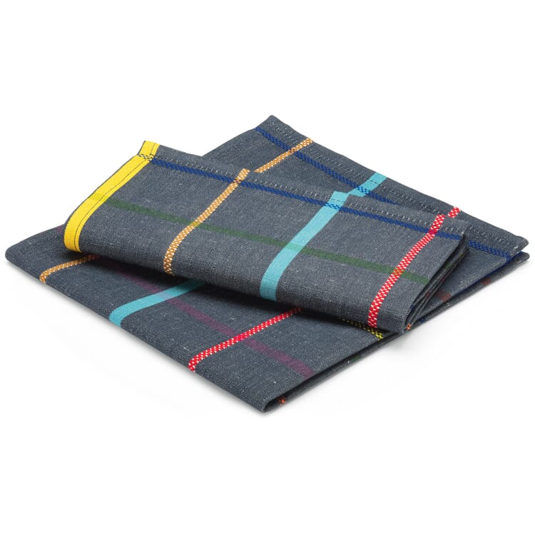 Napkin colorful checkered (2 pieces), Dark blue