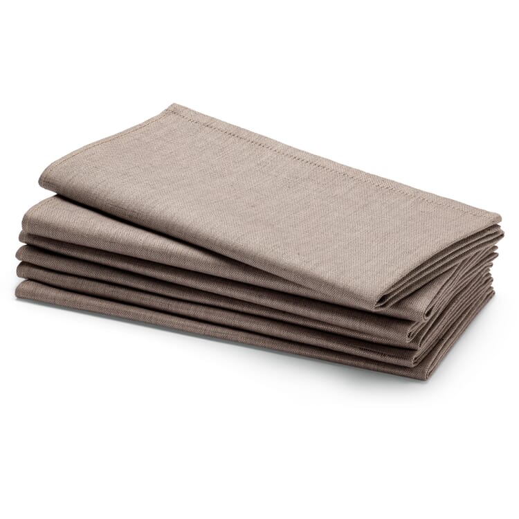 Serviette de table en lin mélangé, Beige