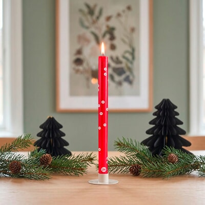 Stabkerze XMAS Countdown, Rot