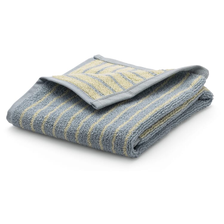 Striped terry towel, Blue