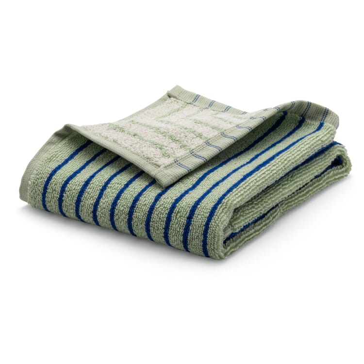 Striped terry towel, Mint