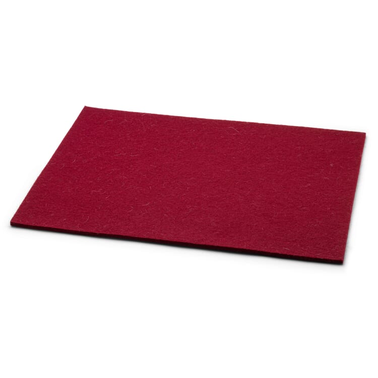 Tischset Filz, Rot